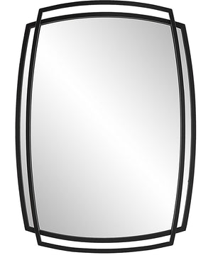 23x32" Wall Mirror in Satin Black