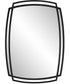 23x32" Wall Mirror in Satin Black