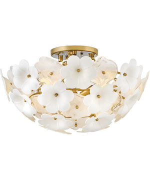 Marianne 3-Light Medium Semi-Flush Mount in Deluxe Gold