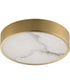 Slab 5.5 inch LED Alabaster Flush Mount Natural Aged Brass