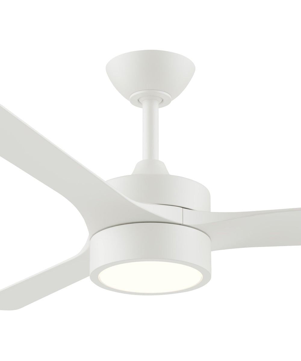 Axion II 52 in. 3-Blade Modern LED Ceiling Fan Matte White