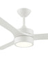 Axion II 52 in. 3-Blade Modern LED Ceiling Fan Matte White