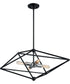 22"W Legend 4-Light Pendant Black / Polished Nickel