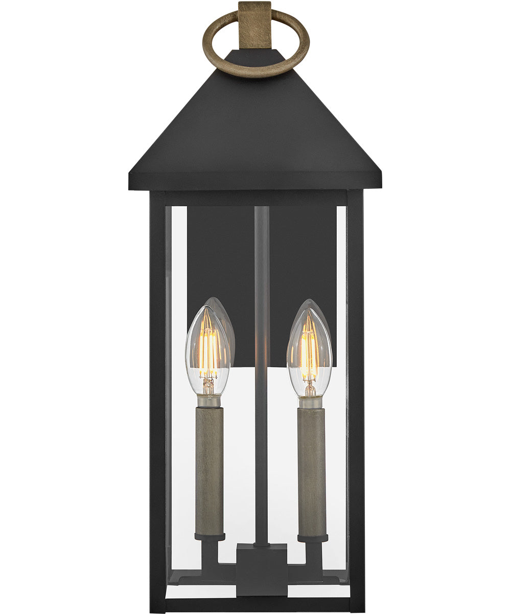 Rhett 2-Light Medium Wall Mount in Black