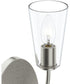 Jheni 1-Light Wall Sconce with Clear Glass Shades Brushed Nickel