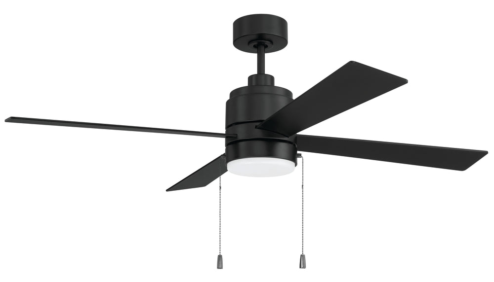Energy Star McCoy 52" 4 Blade Ceiling Fan 1-Light Fan Flat Black