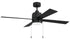 Energy Star McCoy 52" 4 Blade Ceiling Fan 1-Light Fan Flat Black