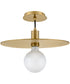 Lulu 1-Light Medium Convertible Pendant in Lacquered Brass