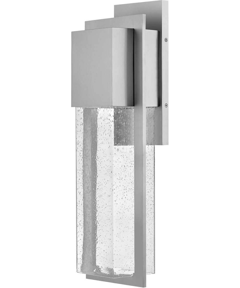 Alex 1-Light Large Wall Mount Lantern in Antique Brushed Aluminum