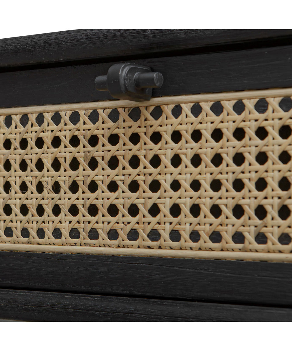Coast Black Rattan Side Table