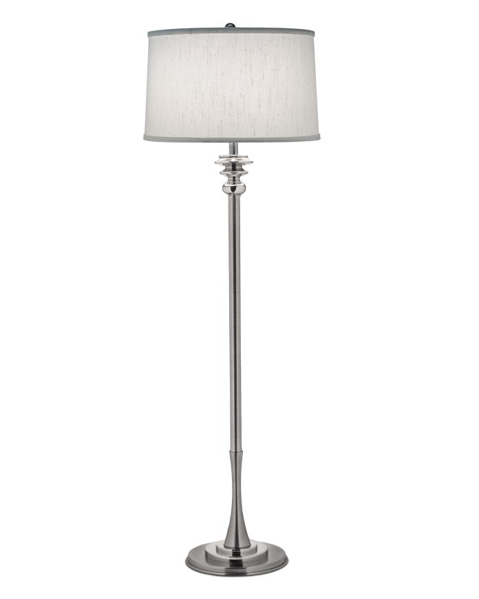 59"H Antique & Polished Nickel Signature by Stiffel Floor Lamp, 3-Way
