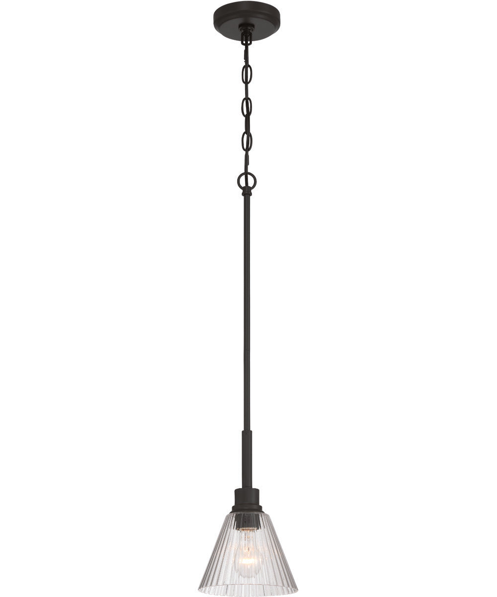 Pleated 1-Light Lighting Flat Black
