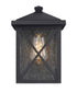 Leonis 10"High 1-Light Black Finish with Seeded Glass Shade Outdoor Wall Lantern