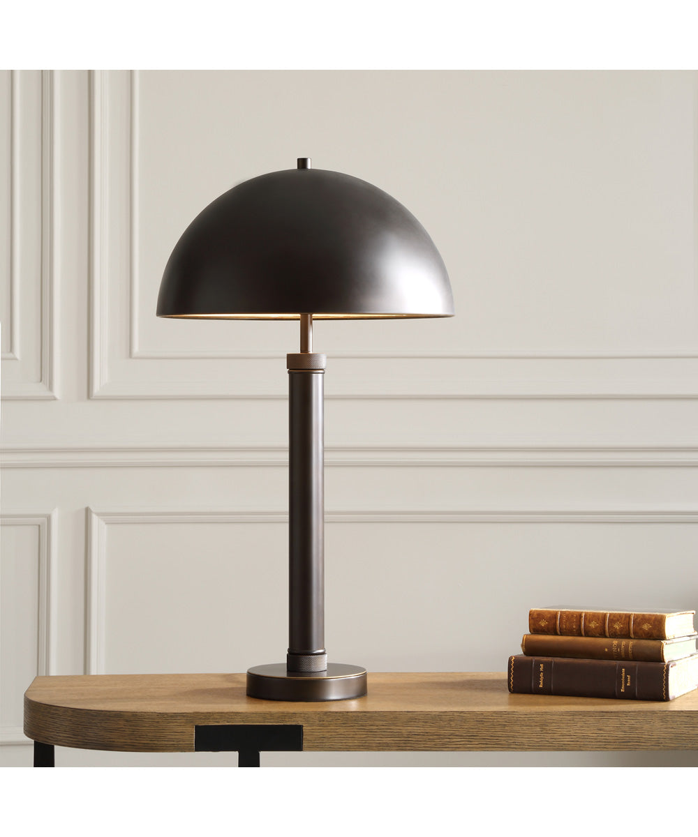 Metal Table Lamp with Metal Dome Shade