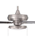 EOS Low Profile 1 bulb Frosted White 52" Ceiling Fan 1-Light Fan Brushed Polished Nickel