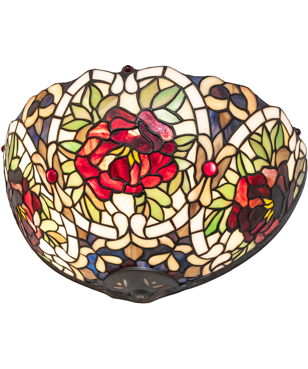 16" Wide Renaissance Rose Wall Sconce