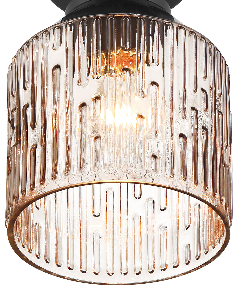 Ele 1 Light Semi Flush  Matte Black