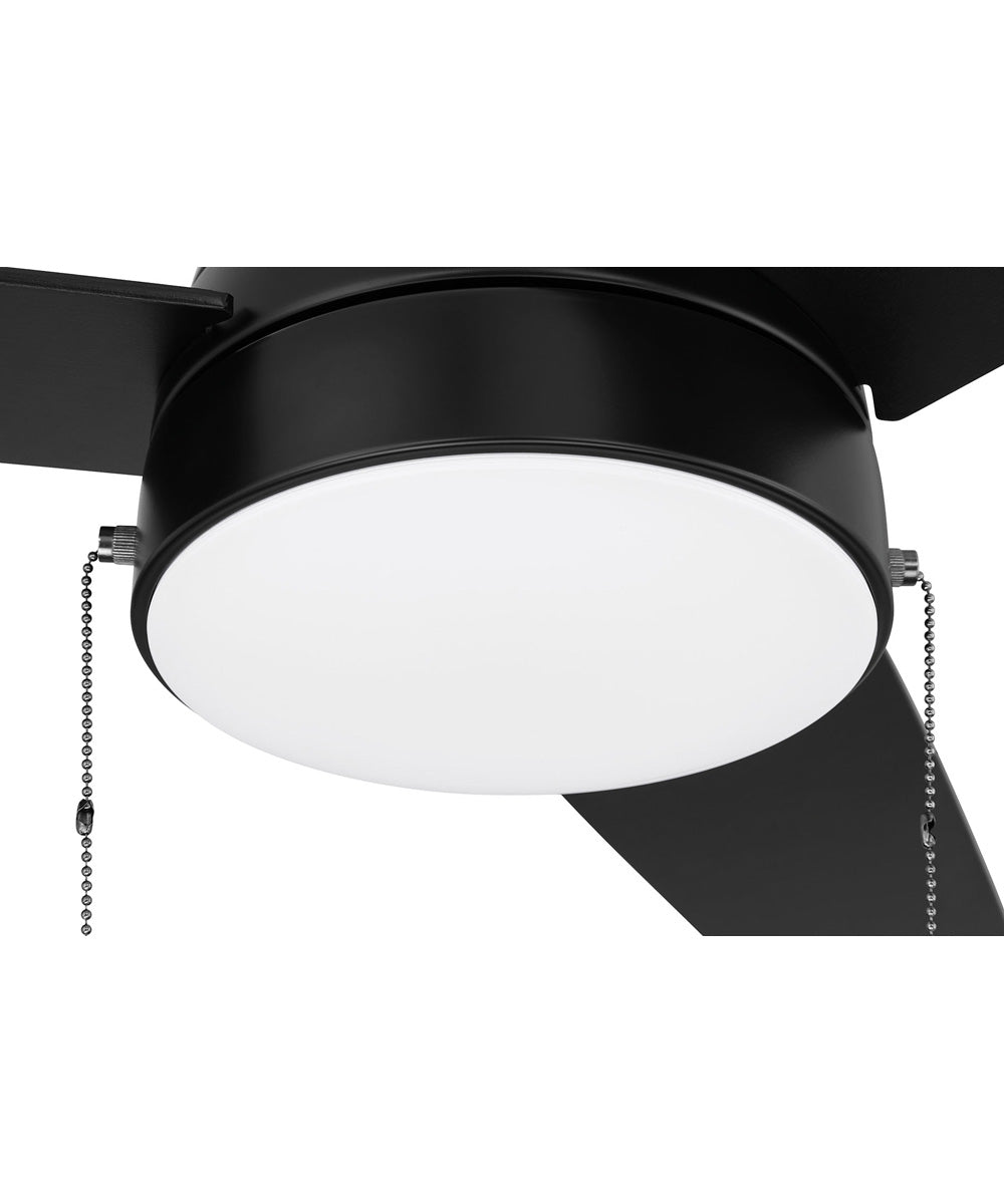 Cozy 52" 3-Blade Ceiling Fan 1-Light Fan Flat Black