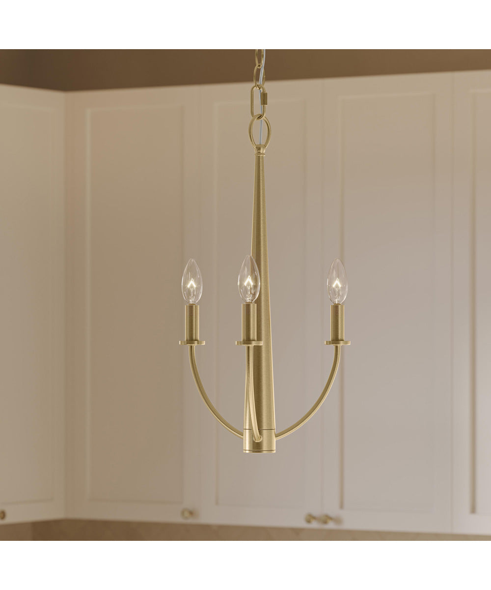 Jheni 3-Light Chandelier Brushed Gold