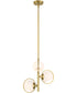 Teatro 3 Light Pendant Brushed Gold