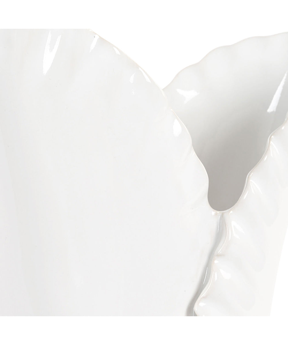 Leafscape White Vases Set of 2