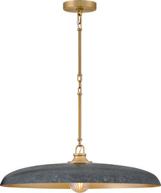 Sadie 1-Light Large Dome Chandelier in Lacquered Brass