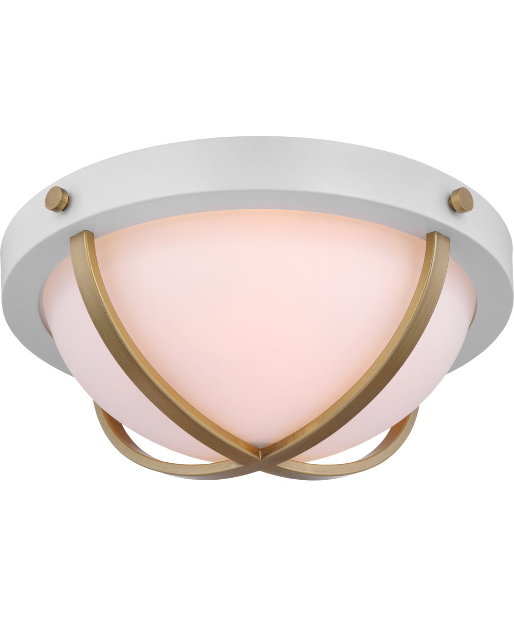 Lincoln 2-Light Close-to-Ceiling Matte White