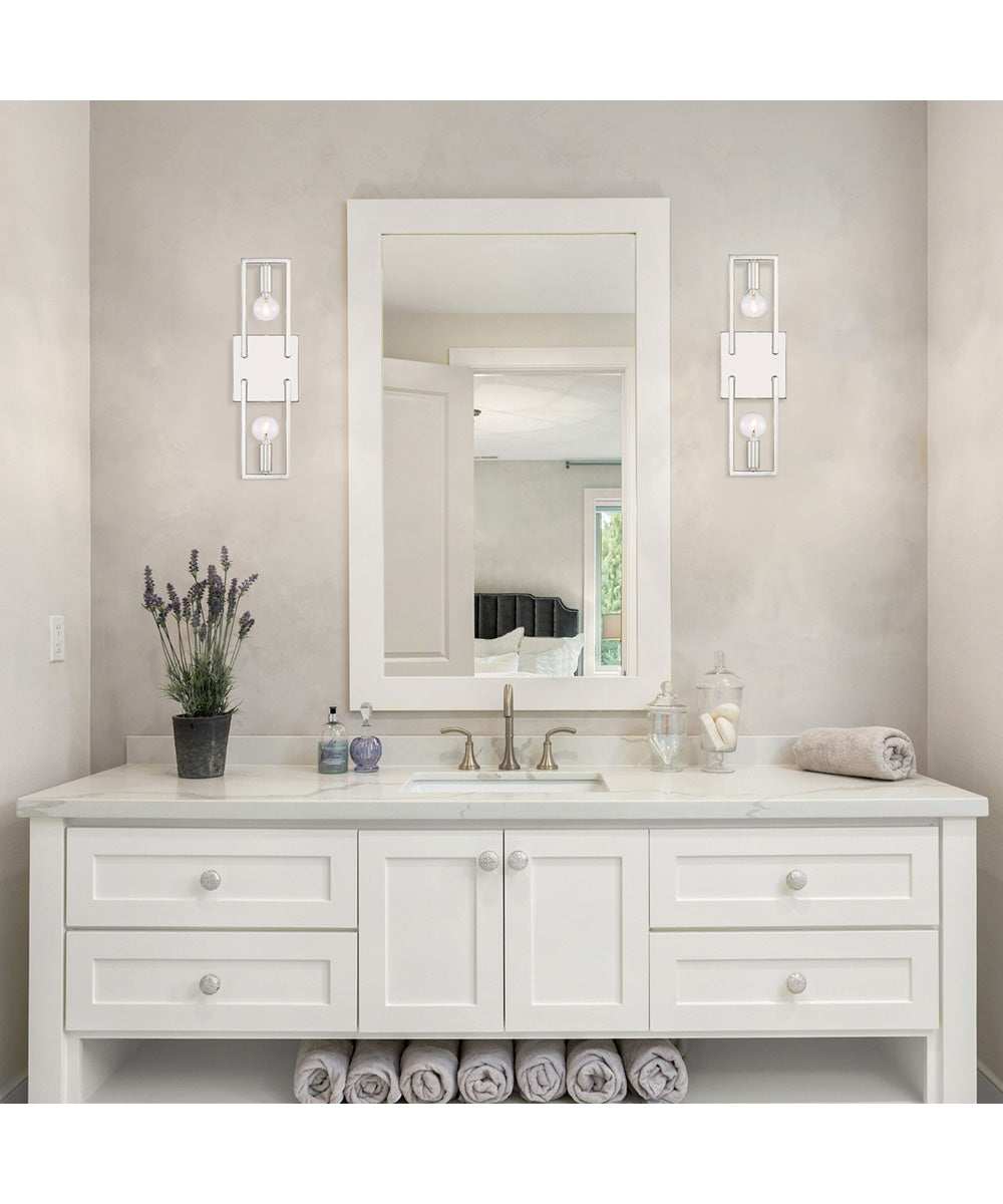 Finni 2 Light Wall Sconce Polished Nickel