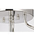 Amado 3-Light Close-to-Ceiling Polished Nickel