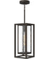 Shaw 17 Inch 1 Light Outdoor Pendant with Clear Glass Antique Bronze