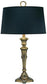 29"H 1-Light Desk Lamp Burnished Brass