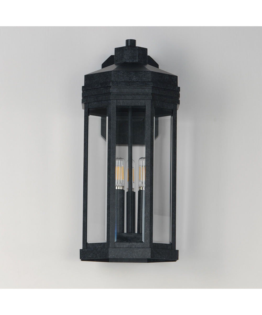 Wright 3-Light Outdoor Wall Sconce Black Patina
