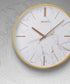 OPEN BOX 16" Wall Clock Carrara Gold & White Marble Effect Metal Case/Glass Cover