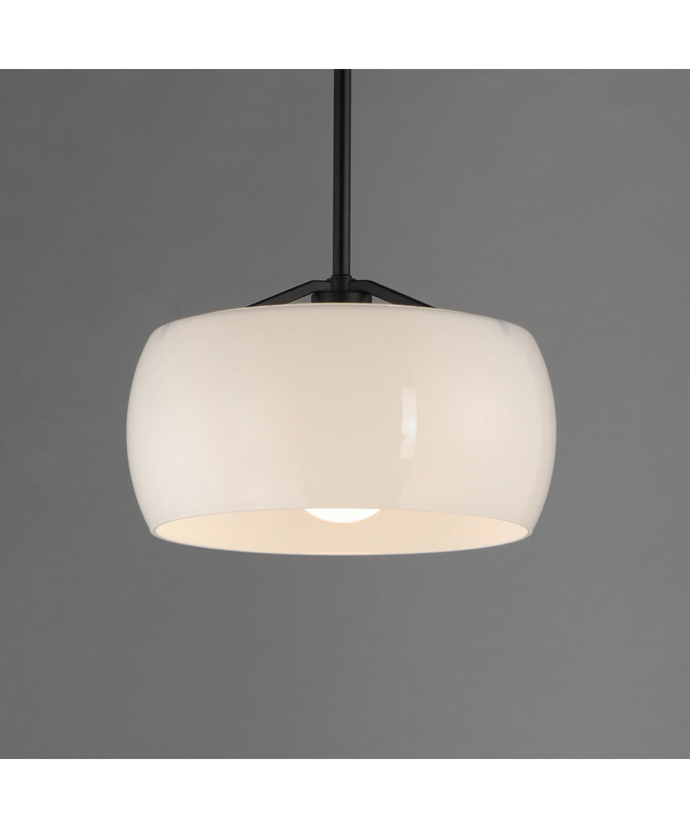 Glazed Single Pendant White / Black