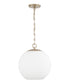 Cleo 1-Light Pendant Matte Brass