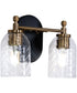 Council 2-Light Lighting Flat Black/Satin Brass