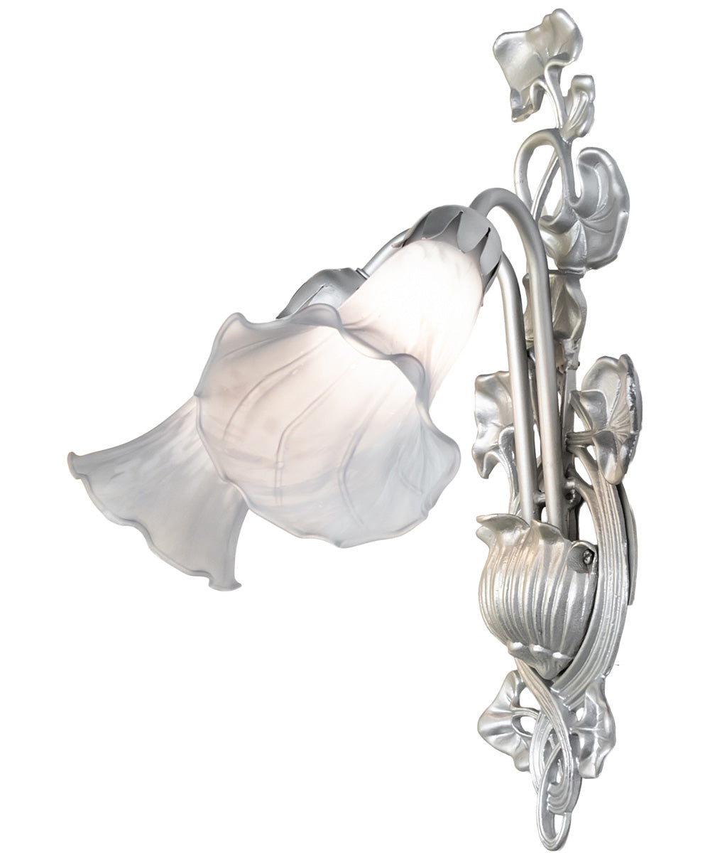 14" Wide Gray Tiffany Pond Lily 2 Light Wall Sconce