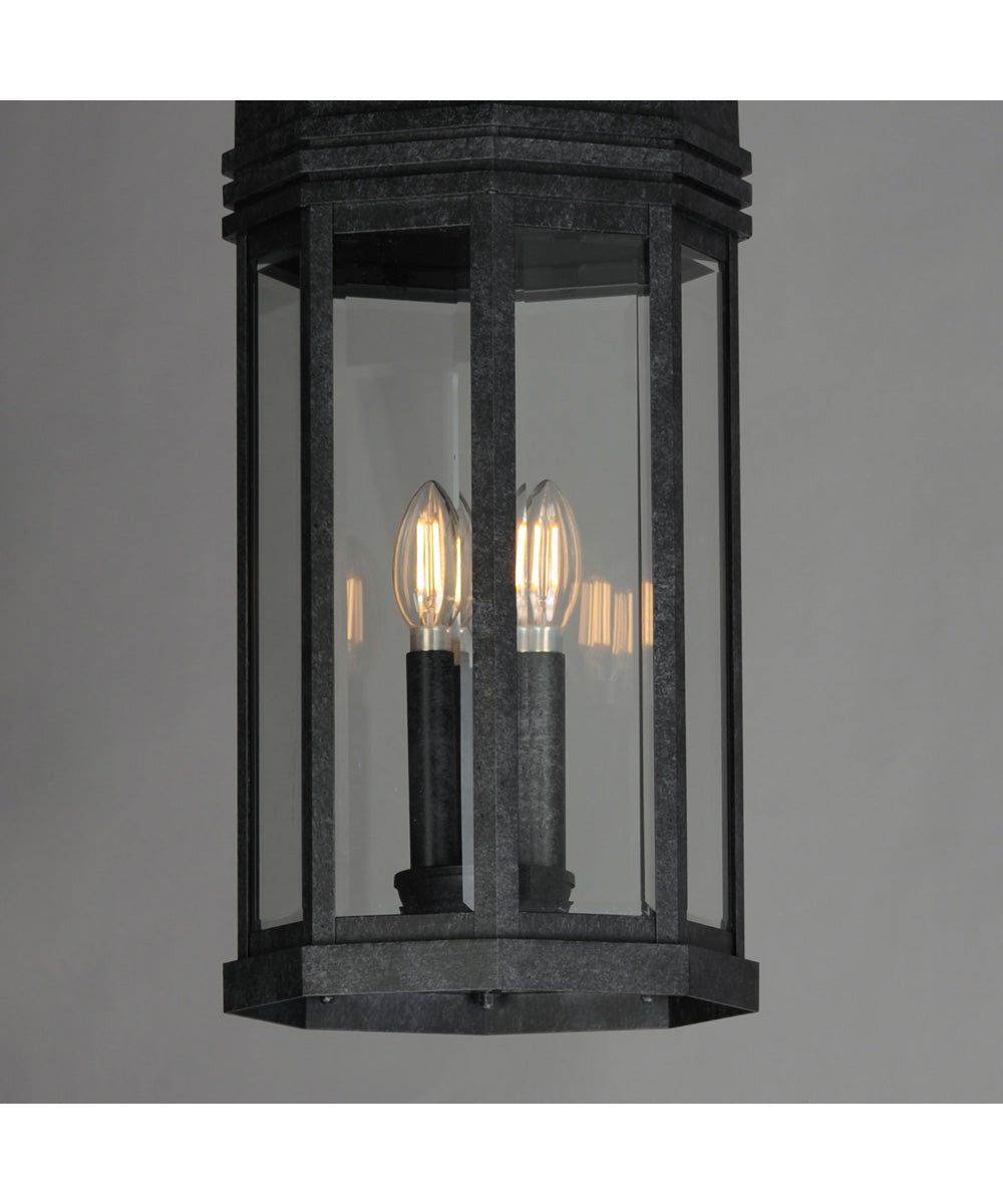 Wright 3-Light Outdoor Pendant Black Patina