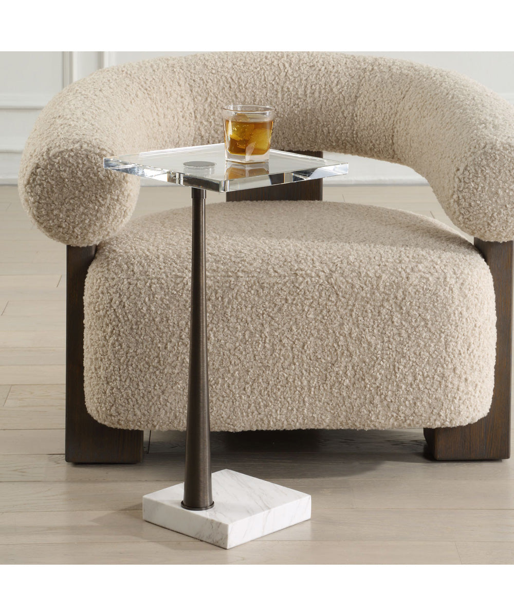 Pelton Marble Glass Drink Table