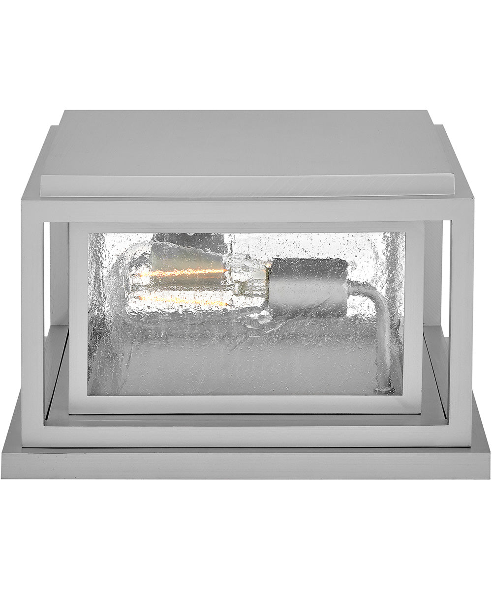 Republic Coastal Elements  2-Light Small Pier Mount Lantern in Satin Nickel