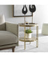 Elise Round Brass Side Table