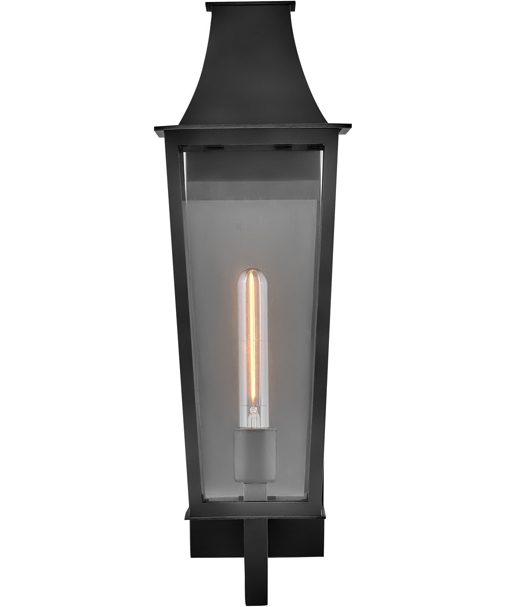 Georgetown Coastal Elements  1-Light Large Wall Mount Lantern in Black