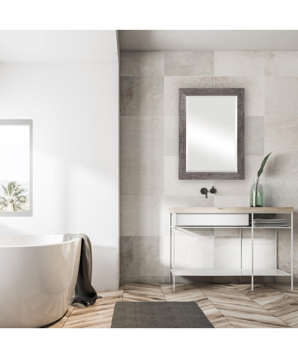 26x36" Wall Mirror Slightly Raised in Silver Tones