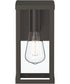 Ryle 1-Light Small Wall Lantern with Clear Glass Panels Antique Bronze