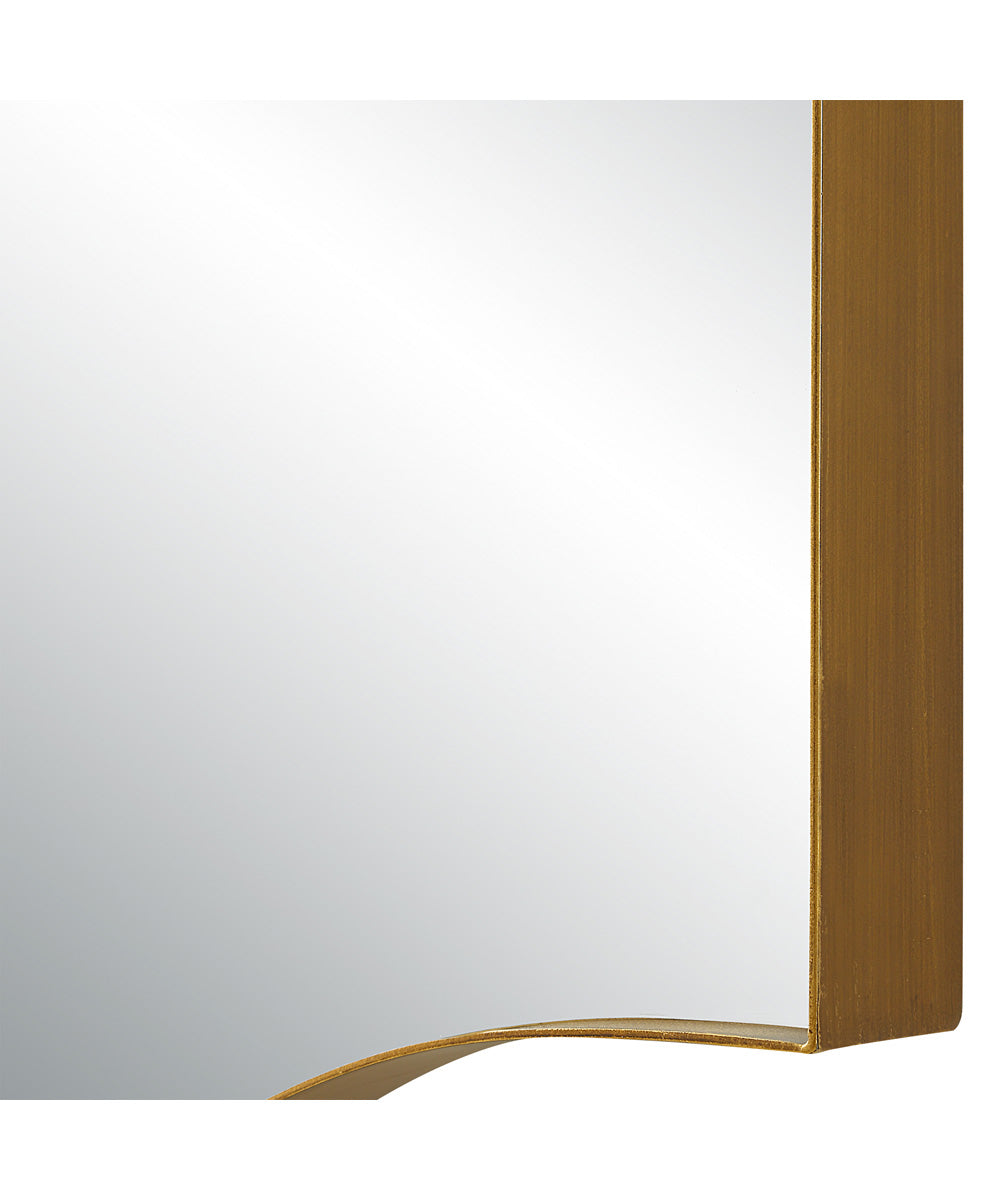 22x34" Wall Mirror in Brushed Gold Paint