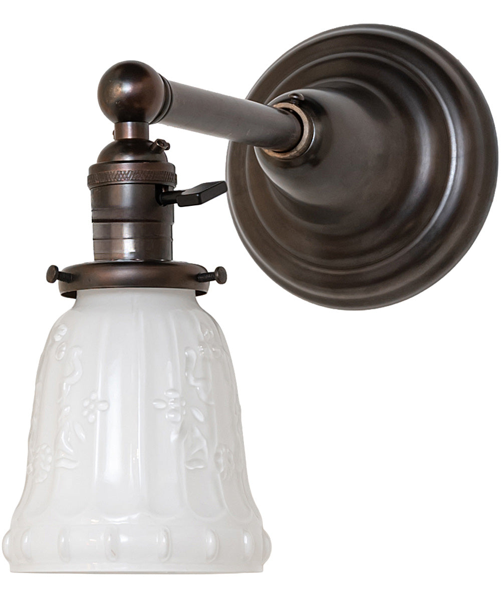 5" Wide Revival Floral Wreath Wall Sconce