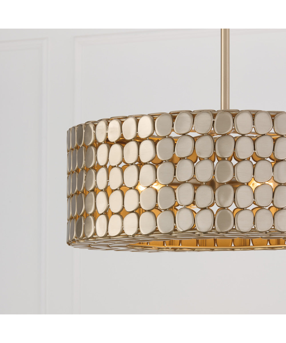Eliana 4-Light Pendant Champagne Brass