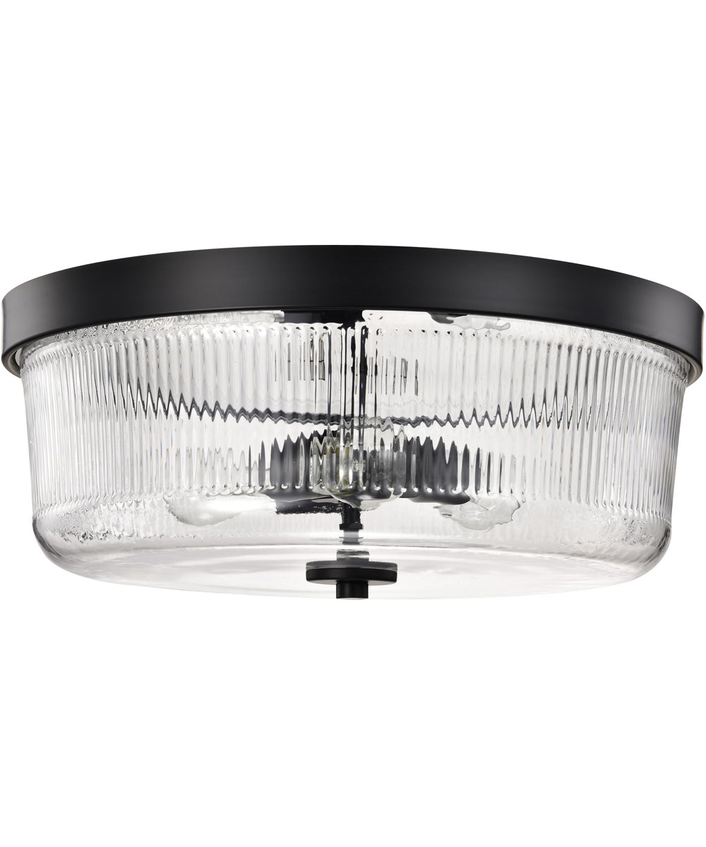 Grayson 3-Light Close-to-Ceiling Matte Black