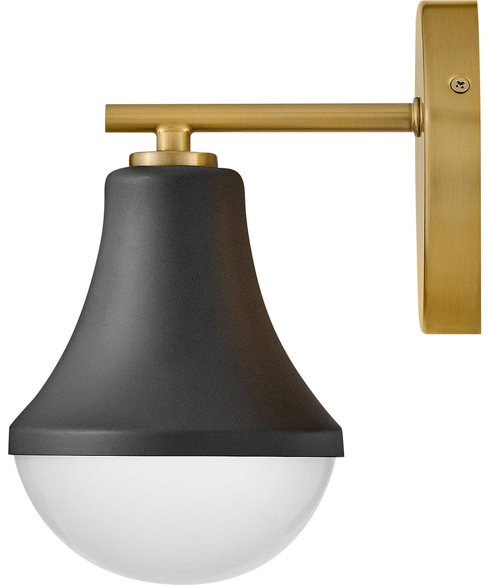 Haddie 1-Light Small Single Light Vanity in Black