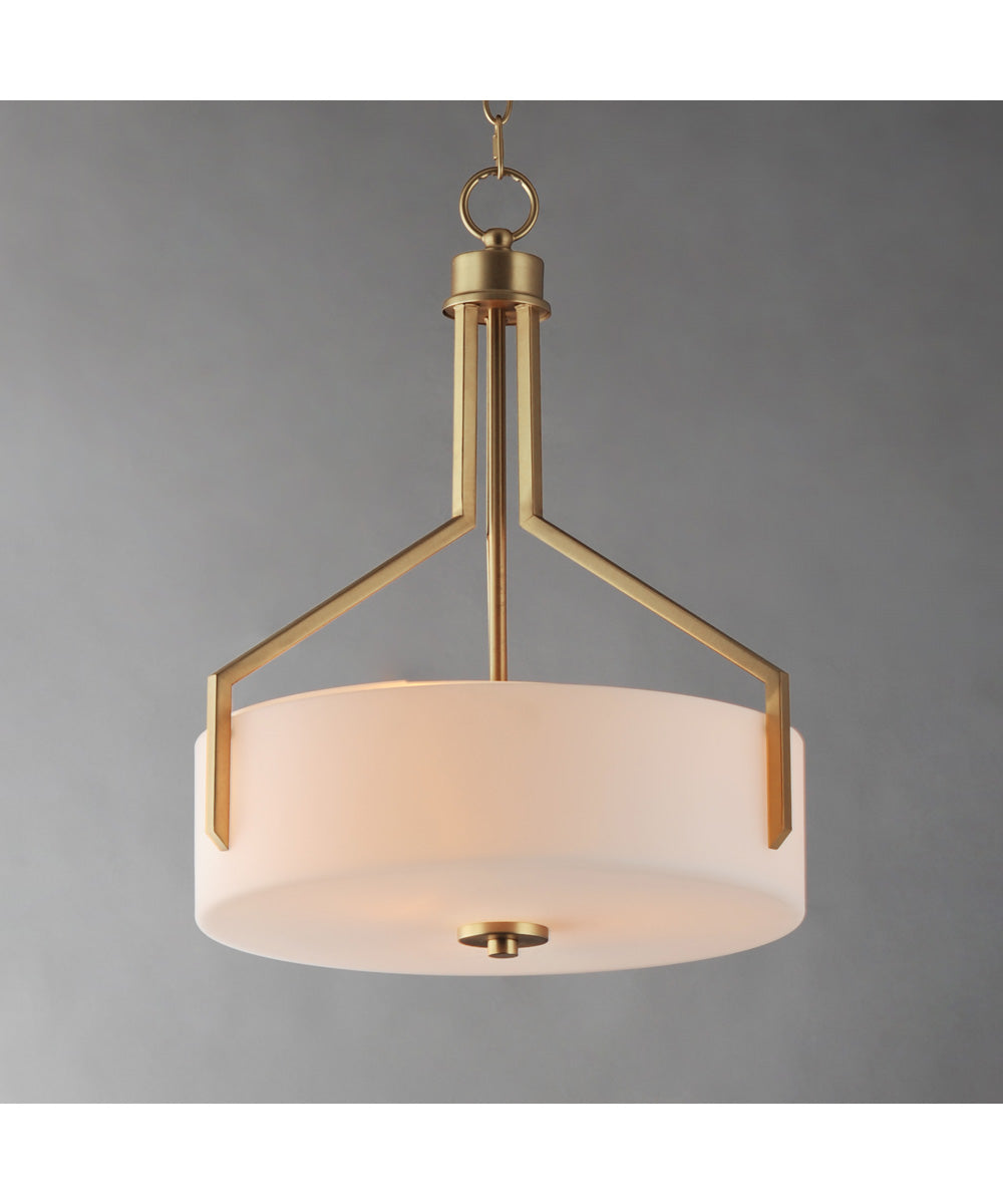 Dart 3-Light Pendant Natural Aged Brass